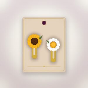 Handcrafted Crochet Daisy Tic-Tac Hair Clips (Pair)